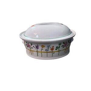 Pillivuyt Porcelain Fleurs Et Rubans Oval Bowl With Lid Betty St John Floral